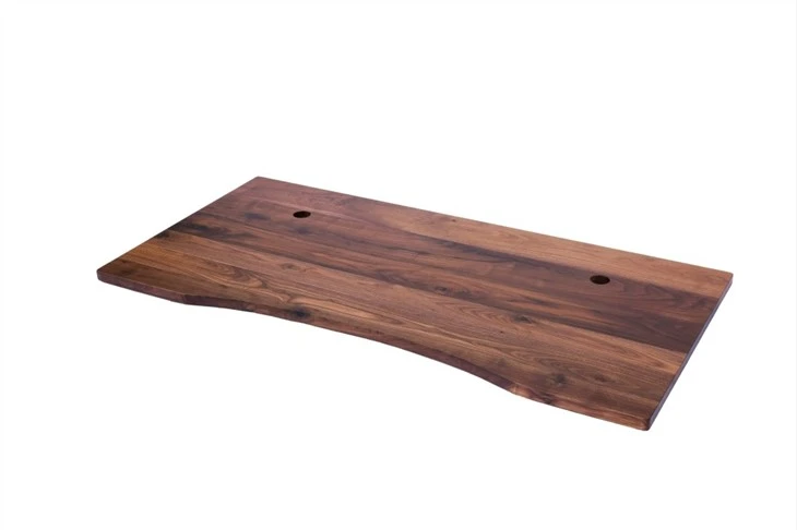 Black Walnut Wood Nature Edge Glued Office Table/Desk Top